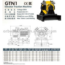 Machine de traction d&#39;ascenseur (série Grealess-GTN)